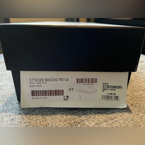 GUCCI GG MARMONT GREAT WHITE ESPADRILLE SANDAL WOMEN 37 (7 US) - Picture 13 of 14